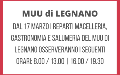 Modifica orari di apertura del MUU di Legnano