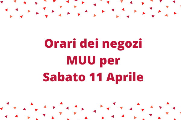 Orari sabato 11 aprile