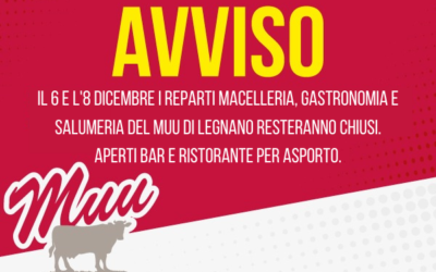 Chiusura reparti macelleria, gastronomia e salumeria a Legnano il 6 e l’8 dicembre