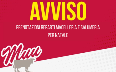 Prenotazioni reparti macelleria e salumeria per Natale