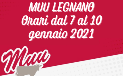 Orari dal 7 al 10 Gennaio 2021 – MUU Legnano