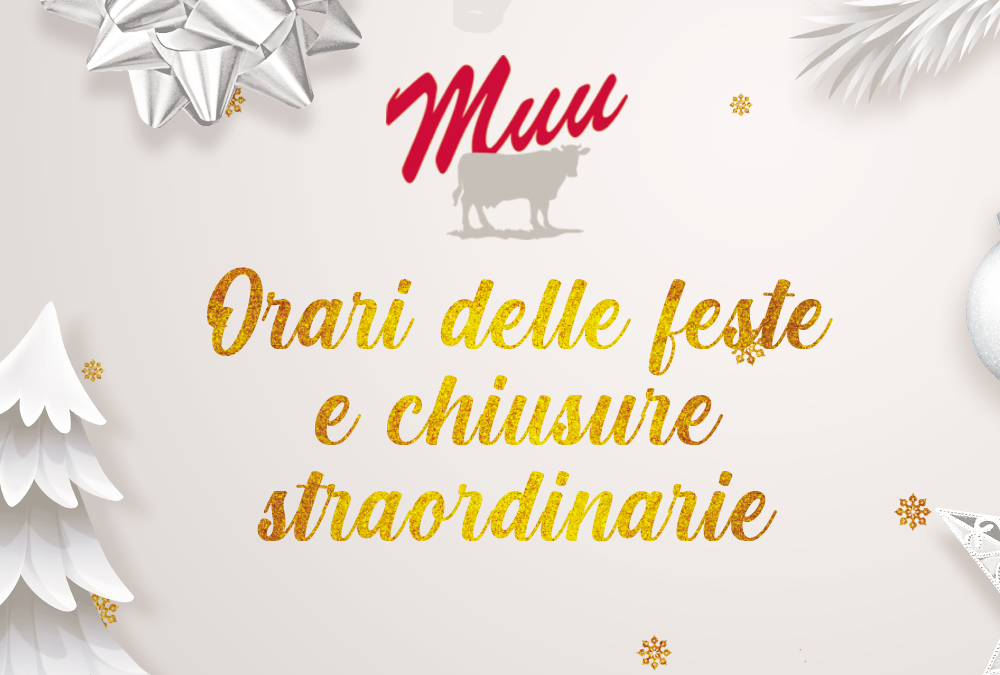 Orari Festivi e giorni di chiusura – Natale 2021